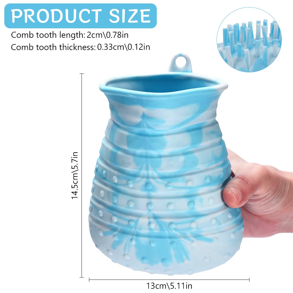 Qpets Pet Feet Cleaning, Soft Silicone Foot Washing Cup, Dog Paw Cleaner with Carabiner Pet Palm Cleaning Pouch Claw Cleaning for Dogs Cats Qpets Pet Feet Cleaning, Soft Silicone Foot Washing Cup, Dog Paw Cleaner with Carabiner Pet Palm Cleaning Pouch Claw Cleaning for Dogs Cats